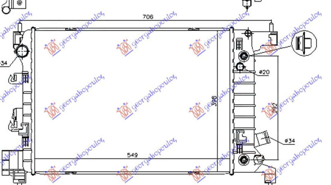 Radiator Apa - Chevrolet Aveo Sdn-H/B 2012 , 95460092