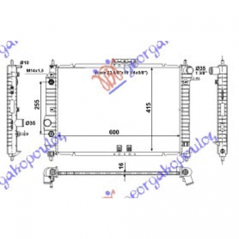 Radiator Apa - Chevrolet Aveo Sdn-H/B-L/B 2005 , 96816484