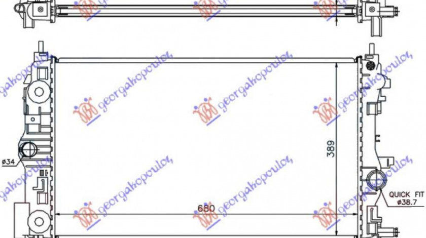 Radiator Apa - Chevrolet Cruze 2013 , 1300298