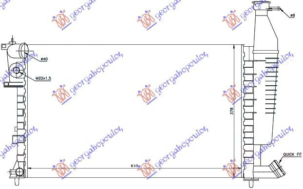 Radiator Apa - Citroen Berlingo 1996 , 1330.47