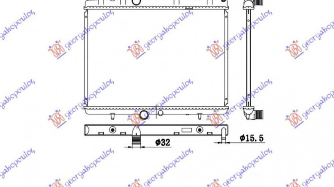 Radiator Apa - Citroen Berlingo 2008 , 1330w2