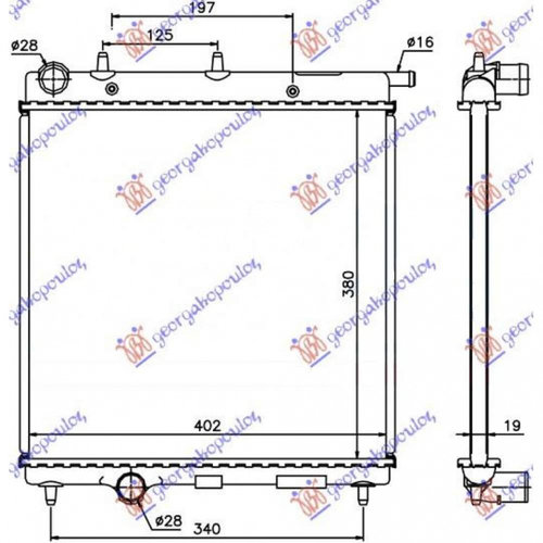 Radiator Apa - Citroen C2 2003 , 1331tt