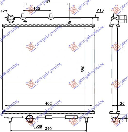 Radiator Apa - Citroen C3 2002 , 1.33e+09