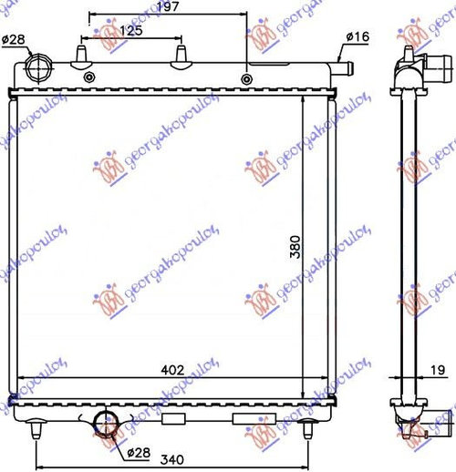 Radiator Apa - Citroen C3 2002 , 1331tt