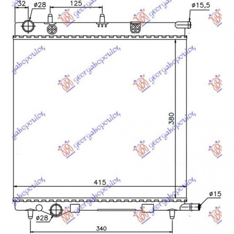 Radiator Apa - Citroen C3 2016 , 1.33e+09