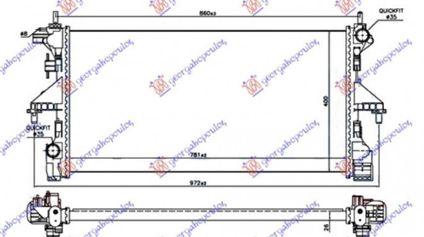 Radiator Apa - Citroen C4 Aer Cross 2012 , 1350a764