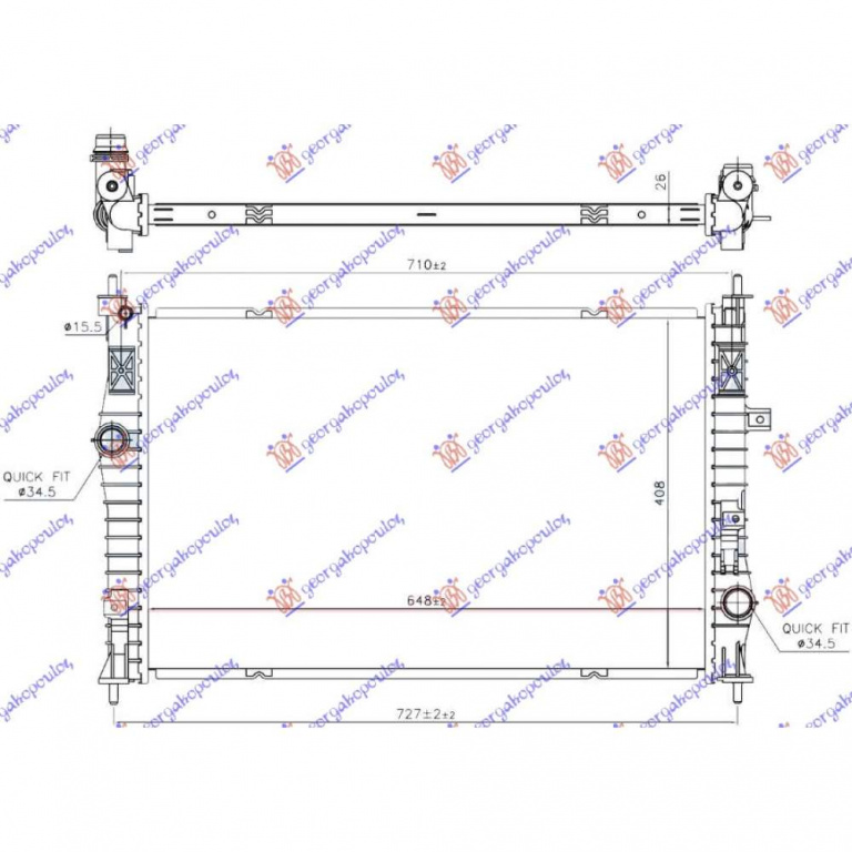 Radiator Apa - Citroen C4 Grand Picasso 2014 , 1609961580