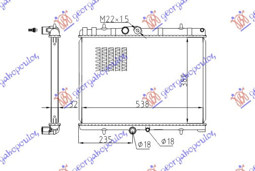 Radiator Apa - Citroen C5 2004 , 1330.J8