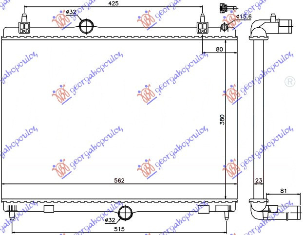 Radiator Apa - Citroen C5 2008 , 133396