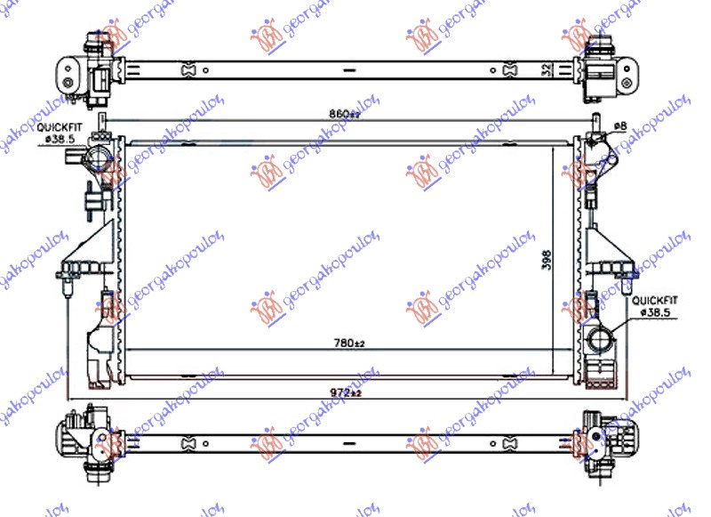 Radiator Apa - Citroen Jumper 2014 , 1613996580
