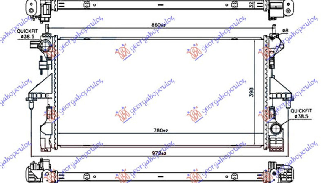 Radiator Apa - Citroen Jumper 2014 , 1613996580