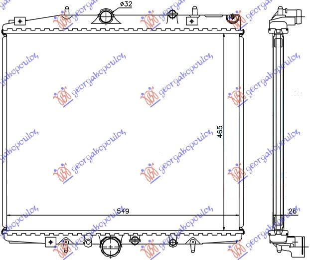 Radiator Apa - Citroen Jumpy 2007 , 1.33e+10