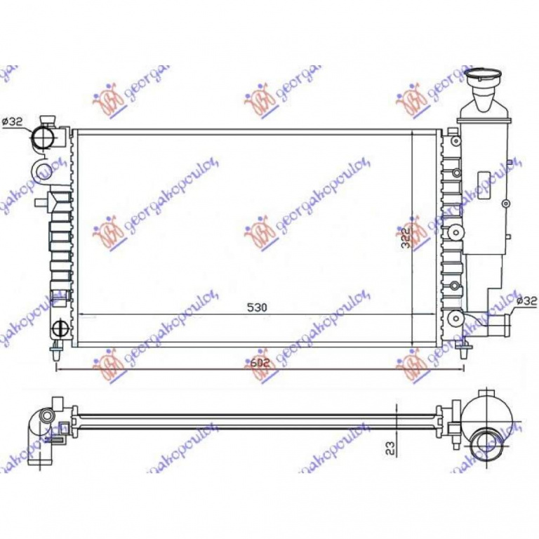 Radiator Apa - Citroen Saxo 1999 , 1301sq