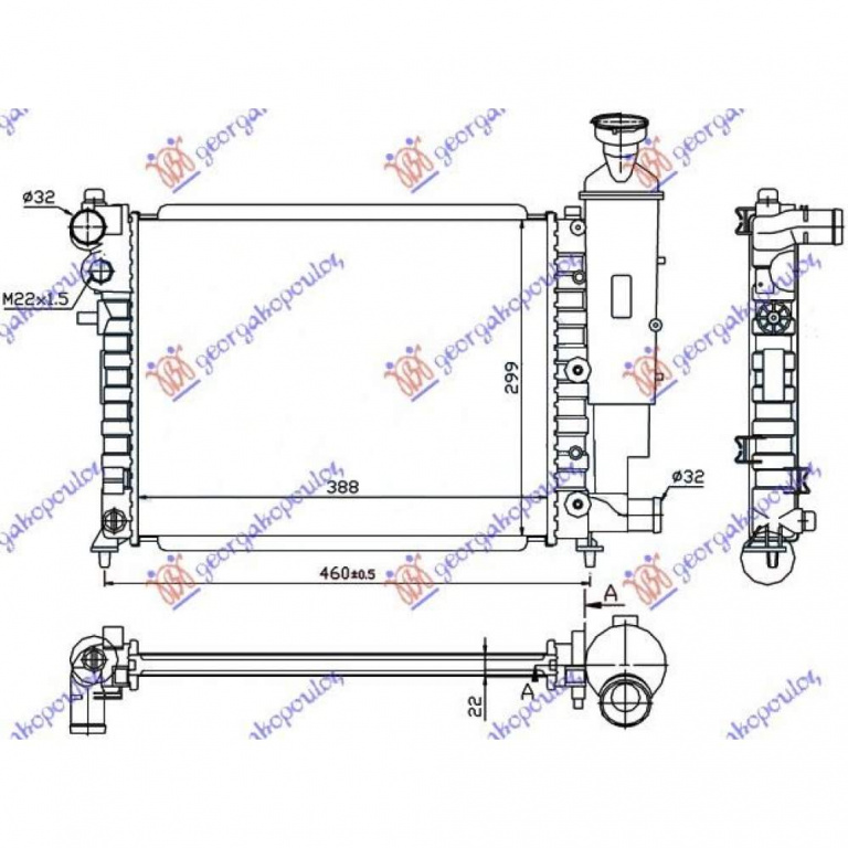 Radiator Apa - Citroen Saxo 1999 , 1301sq