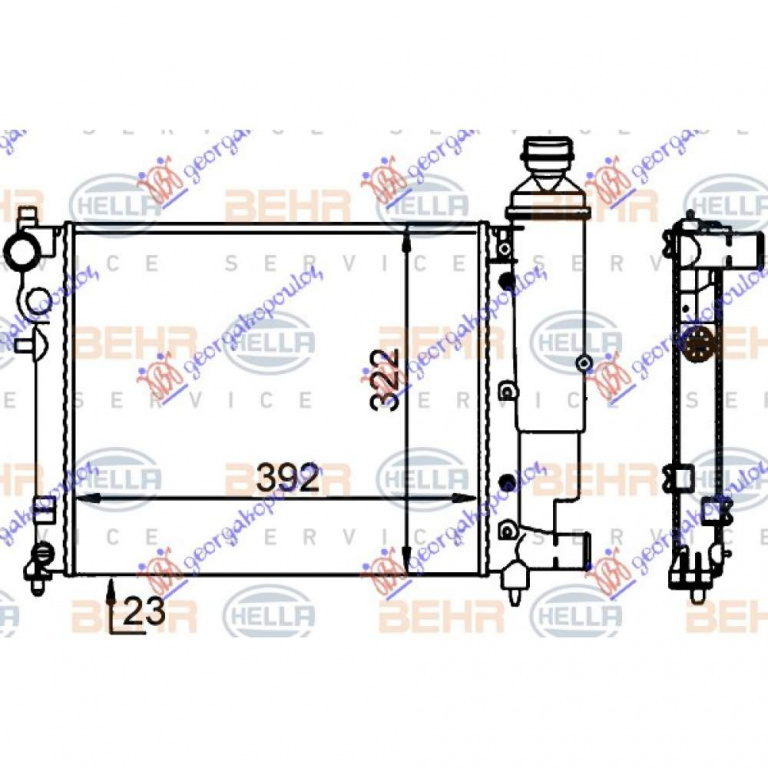 Radiator Apa - Citroen Saxo 1999 , 1330a8