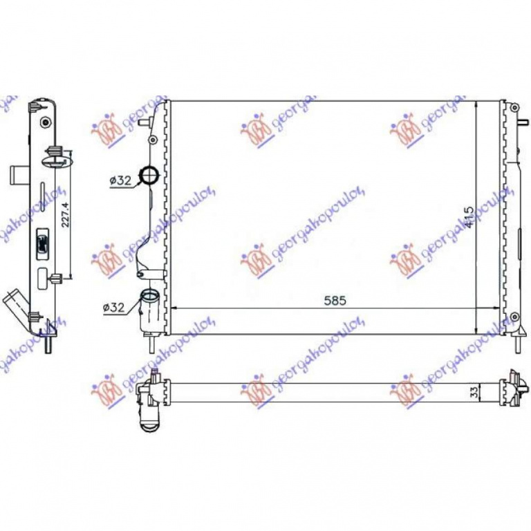 Radiator Apa - Dacia Logan-Mcv 2008 , 7700838134