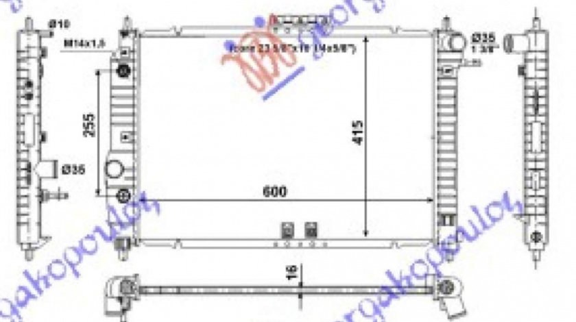 Radiator Apa - Daewoo - Chevrolet Kalos Sdn-L/B 2002 , 96444386