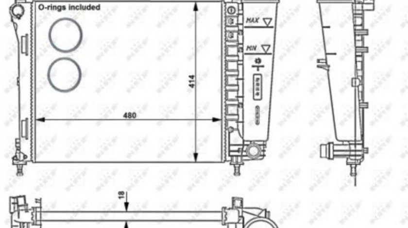 Radiator apa Fiat 500 C (312) 2009-2016 #2 01043135