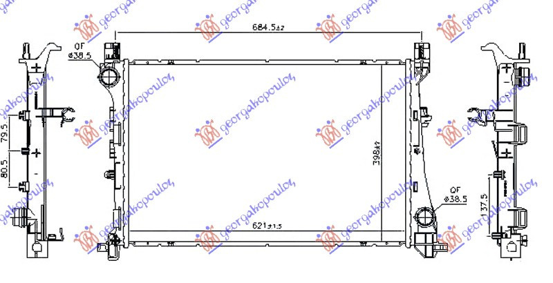 Radiator Apa - Fiat 500 L 2012 , 51888085