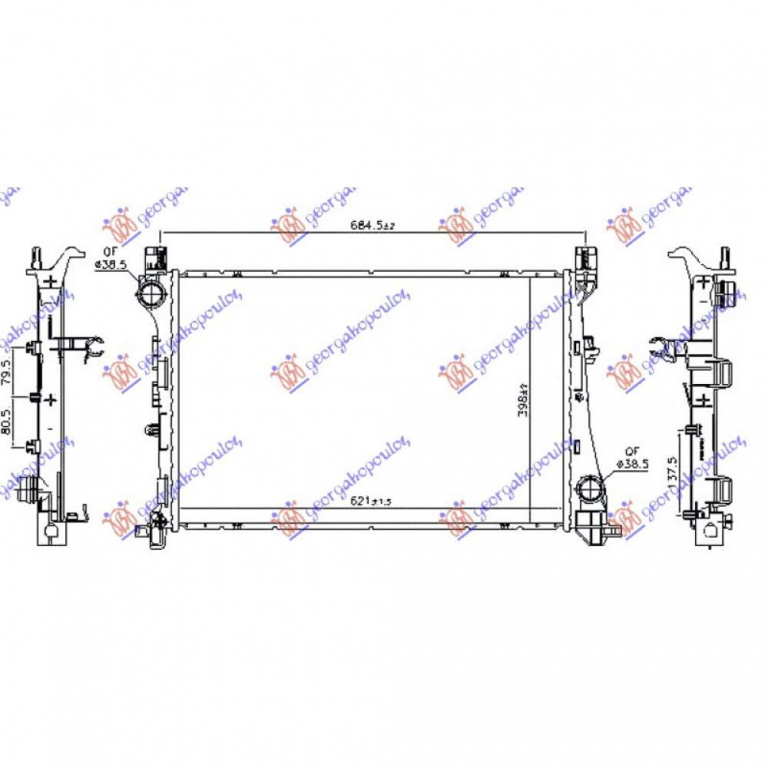 Radiator Apa - Fiat 500 L 2017 , 51887898