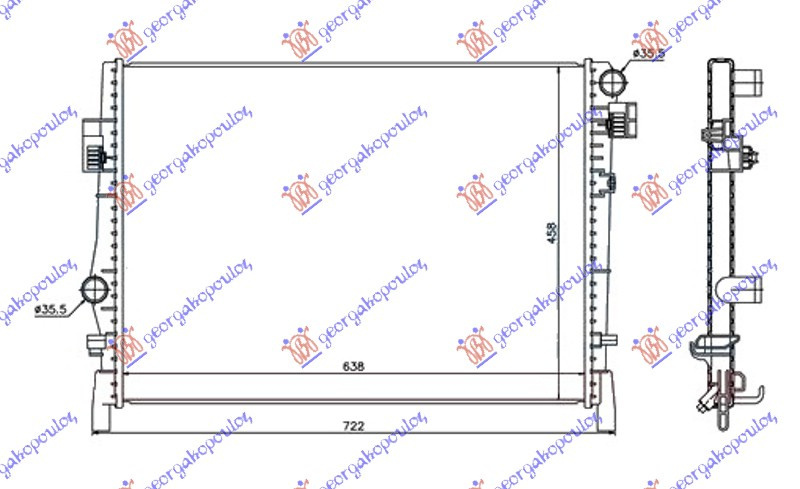 Radiator Apa - Fiat Freemont 2011 , K68038238ab