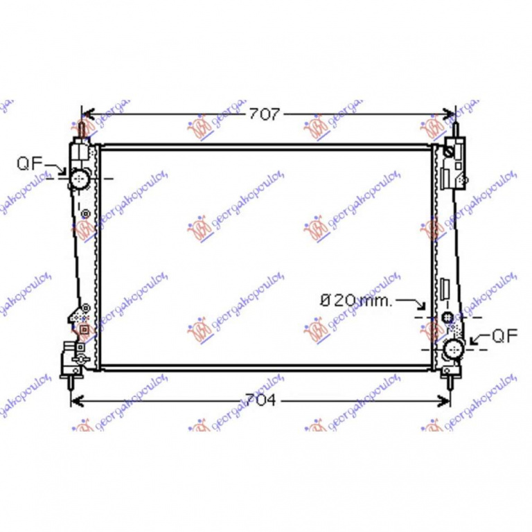 Radiator Apa - Fiat Grande Punto 2005 , 51896964