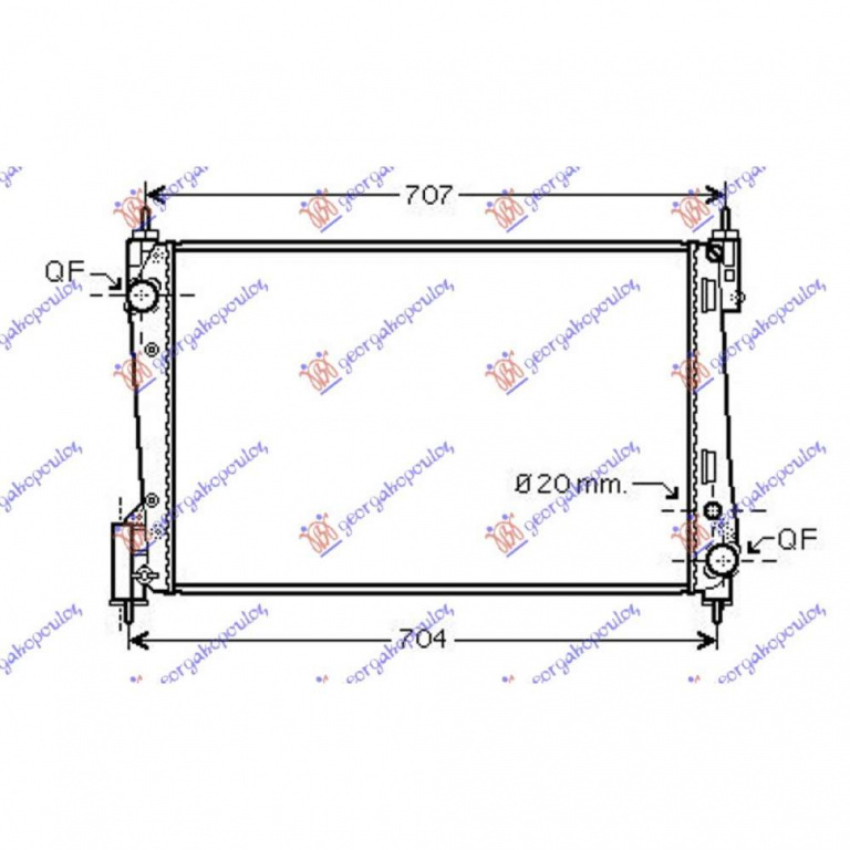 Radiator Apa - Fiat Grande Punto 2005 , 55700448