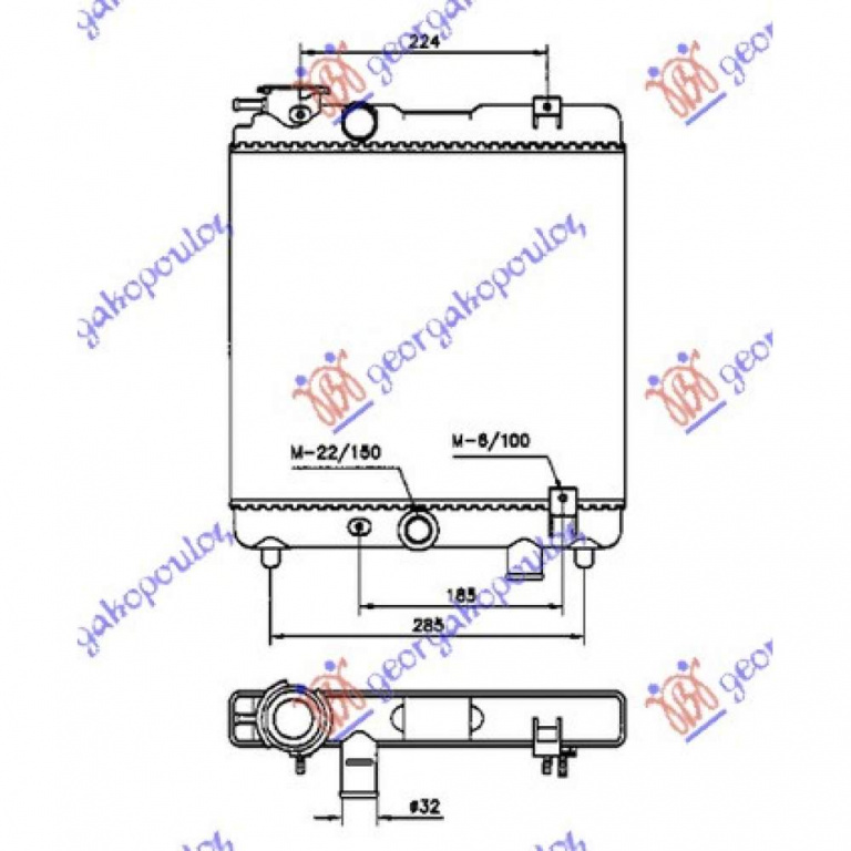 Radiator Apa - Fiat Idea 2004 , 51724183