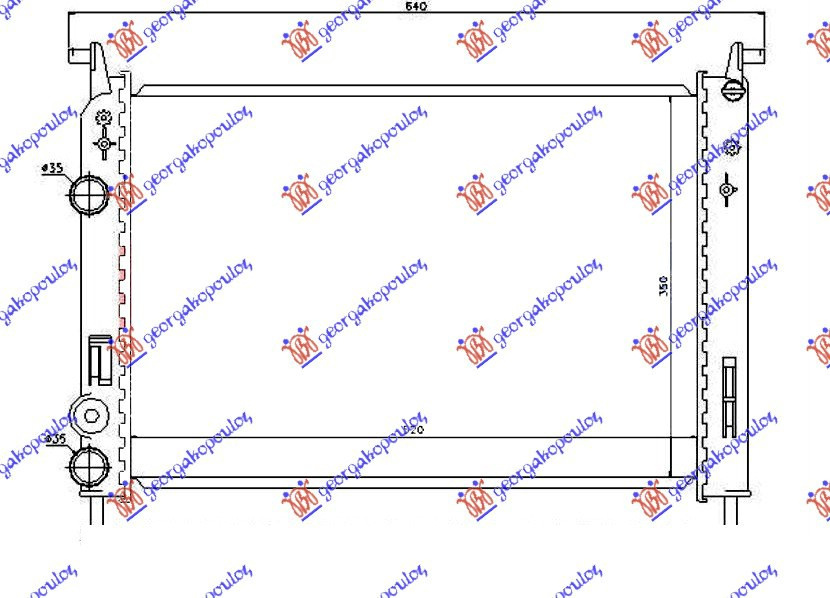Radiator Apa - Fiat Palio 1999 , 51791365