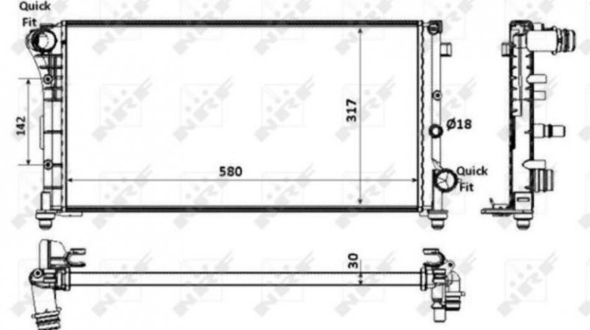 Radiator apa Fiat PANDA (169) 2003-2016 #3 01043117