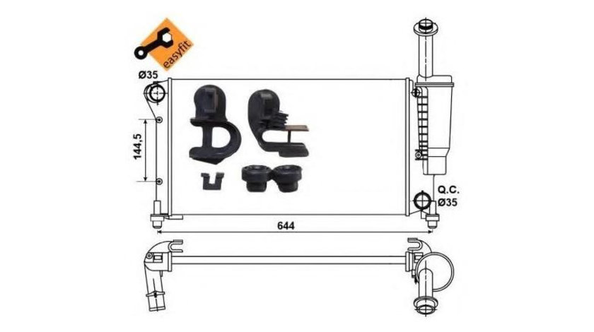 Radiator apa Fiat PANDA (169) 2003-2016 #3 01043130