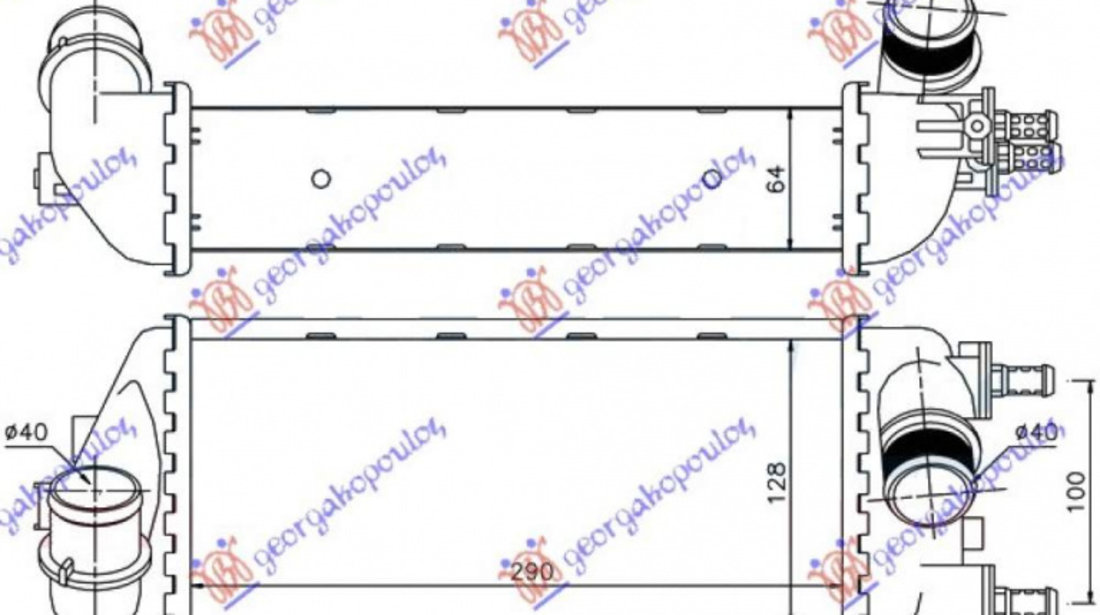 Radiator Apa - Fiat Panda New 2012 , 51855481