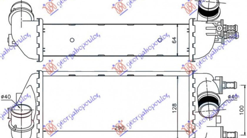 Radiator Apa - Fiat Panda New 2012 , 51855481