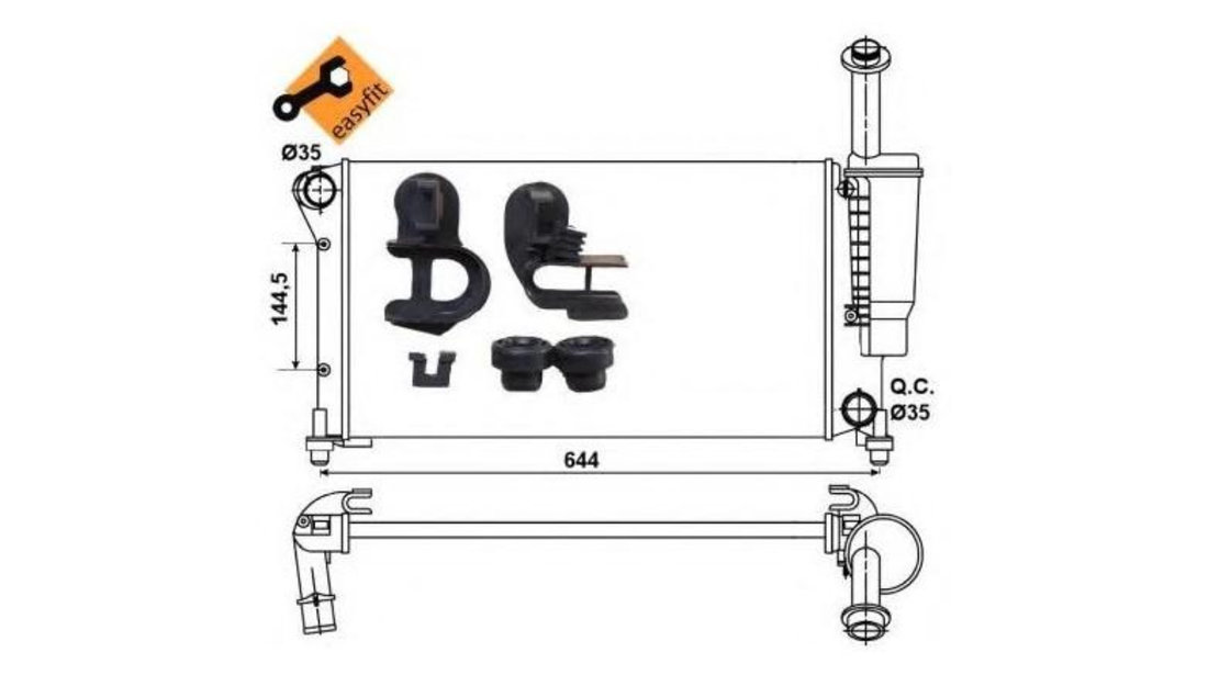 Radiator apa Fiat PANDA Van (169) 2004-2016 #3 01043130