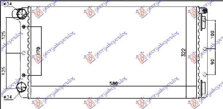 Radiator Apa - Fiat Punto 2003 , 51708727