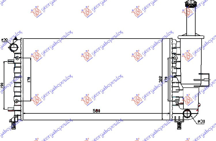 Radiator Apa - Fiat Punto 2003 , 51714679