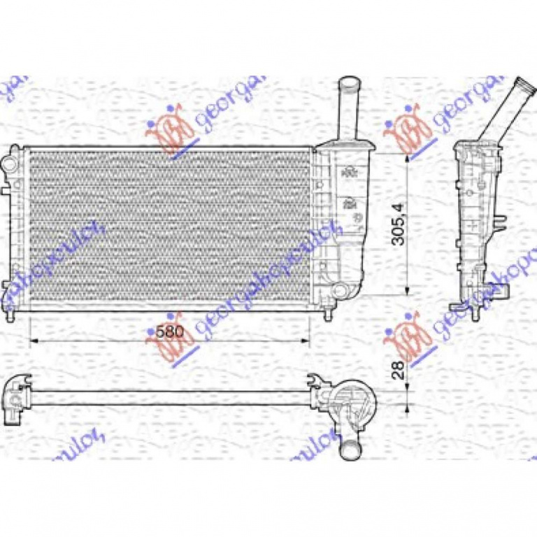 Radiator Apa - Fiat Punto 2003 , 51714679