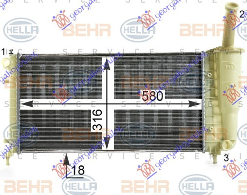 Radiator Apa - Fiat Punto 2003 , 51724183