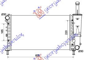 Radiator Apa - Fiat Punto 2003 , 51724188