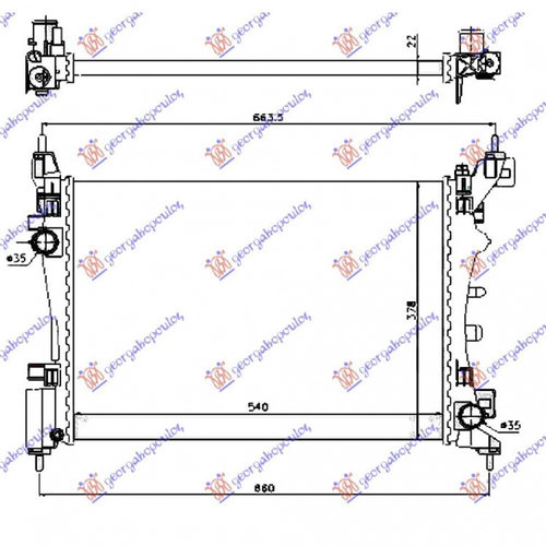 Radiator Apa - Fiat Punto 2012 , 55700447