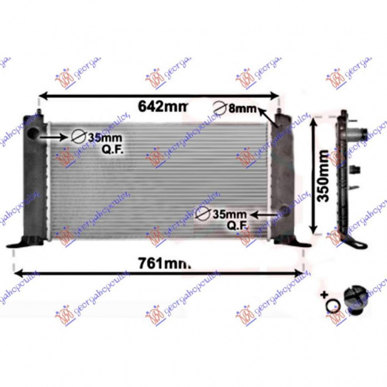 Radiator Apa - Fiat Scudo 2004 , 1301y4