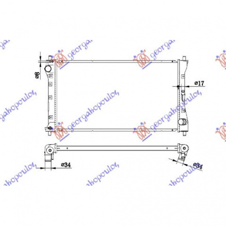 Radiator Apa - Fiat Sedici 2007 , 1770079j50