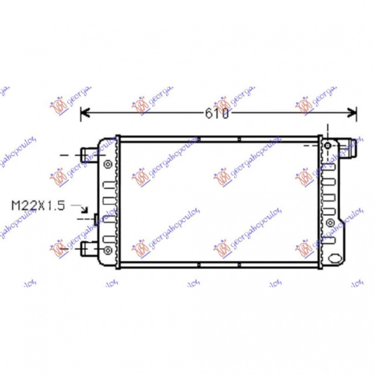 Radiator Apa - Fiat Seicento 1998 , 7700881