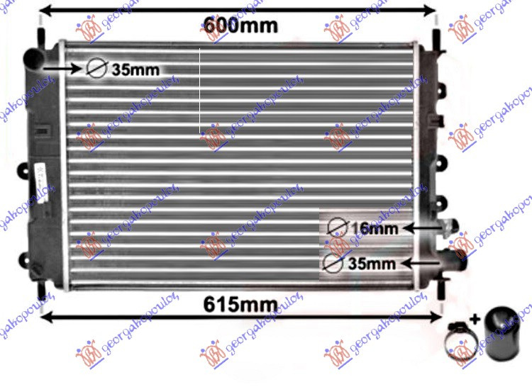 Radiator Apa - Ford Escort 1993 , 1671822
