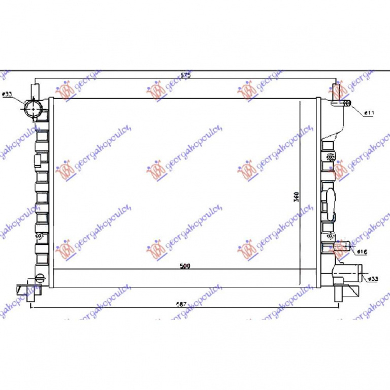 Radiator Apa - Ford Fiesta 1999 , 1e1615200