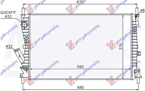 Radiator Apa - Ford Fiesta 2002 , 1334250