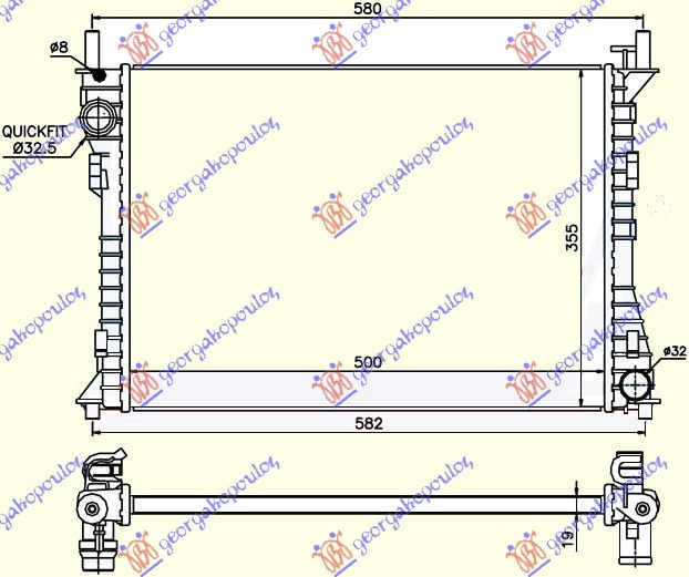 Radiator Apa - Ford Fiesta 2002 , 1363013