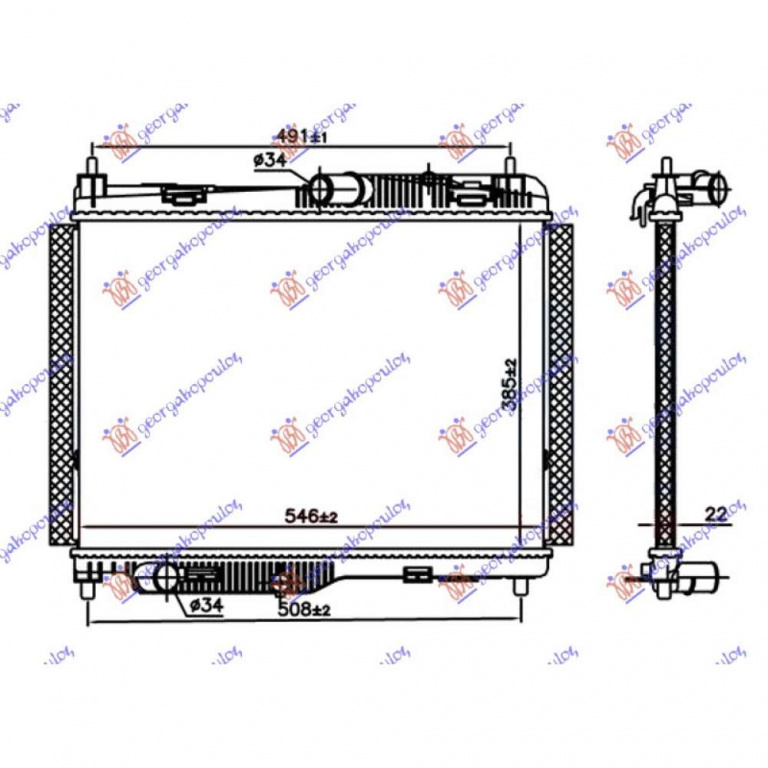 Radiator Apa - Ford Fiesta 2017 , 2101541/2101532/21781
