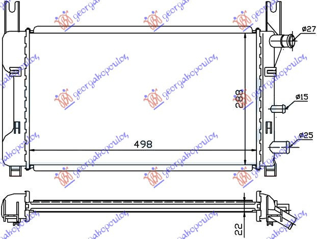 Radiator Apa - Ford Fiesta Iii 1990 , 6176237
