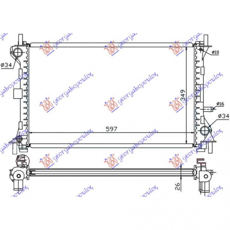 Radiator Apa - Ford Focus 1998 , 1091934